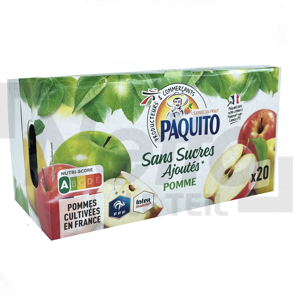 Paquito - Compotes gourdes Pomme Brugnon Sans Sucres Ajoutés