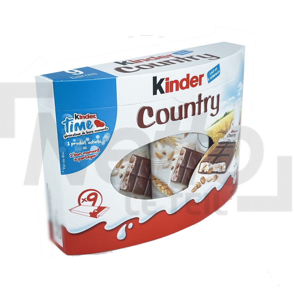 Chocolat au lait fourré au lait x16 barres Kinder - 200g