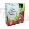 Compote en gourdes pomme/fraise allégée en sucres x4 360g - NETTO