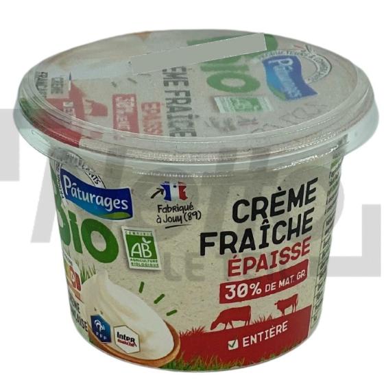 Crème fraîche Bio épaisse 30% MG 20cl - PATURAGES