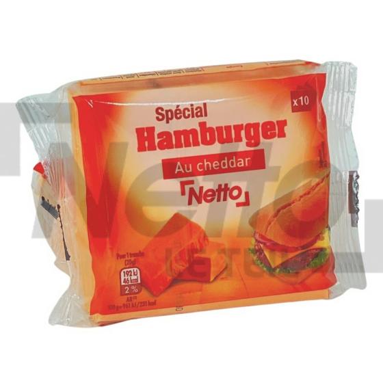 Fromage fondu tranché spécial hamburger au cheddar 200g - NETTO