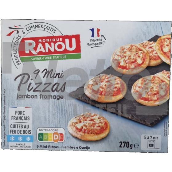 Mini Pizza jambon fromages La Boîte de 9 - RANOU