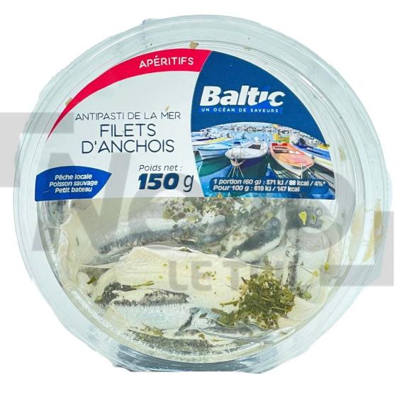 Antipasti de la mer filet anchois marinés 150g - BALTIC 