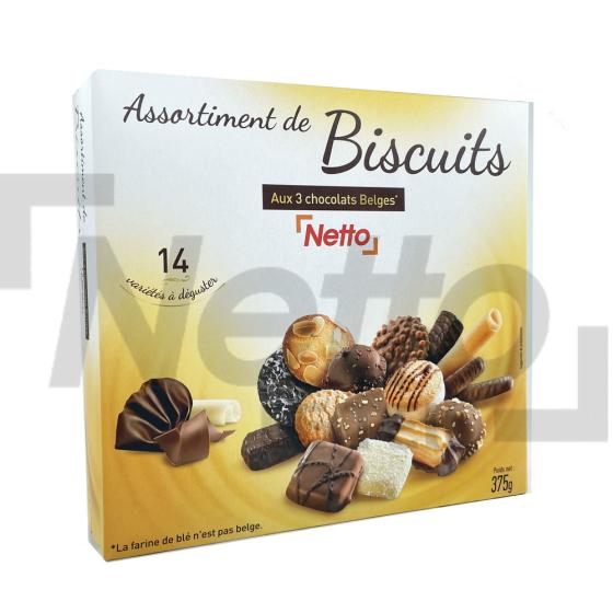 Assortiment de biscuits aux 3 chocolats Belges 375g - NETTO