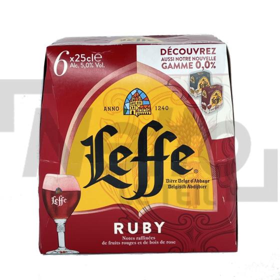 Bières aux notes raffinées de fruits rouges et de bois de rose x6 bouteilles 1,5L - LEFFE