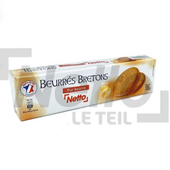 Biscuits beurrés Bretons x20 biscuits 130g - NETTO