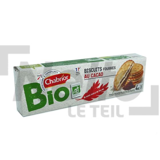 Biscuits fourrés au cacao Bio x4 sachets de 3 biscuits 185g - CHABRIOR