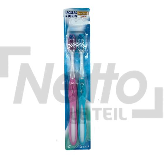 Brosse à dents medium x2 - NETTO