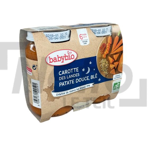 Carotte/patate douce et blé Bio dès 6 mois x2 pots 400g - BABYBIO