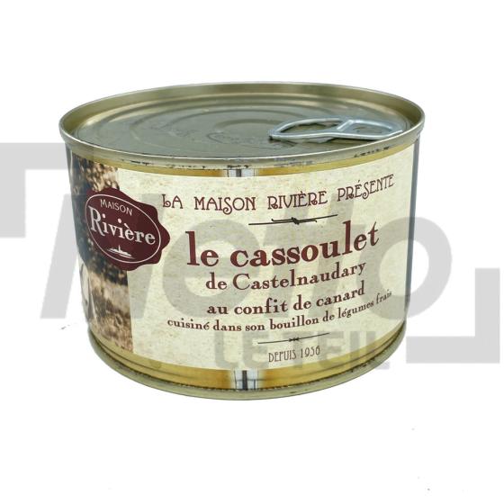 Cassoulet de Castelnaudary au confit de canard cuisiné dans un bouillon de légumes frais 420g - MAISON RIVIÈRE