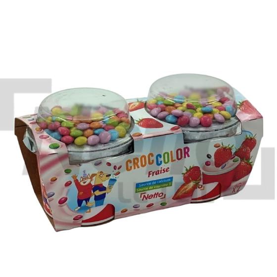 Chap'o'croc saveur fraise avec confiseries au chocolat 2x110g - NETTO
