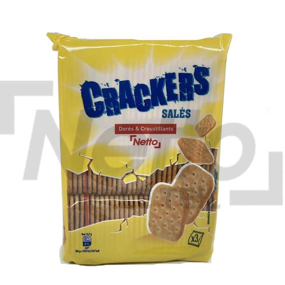 Crackers salés dorés et croustillants x3 sachets 300g - NETTO