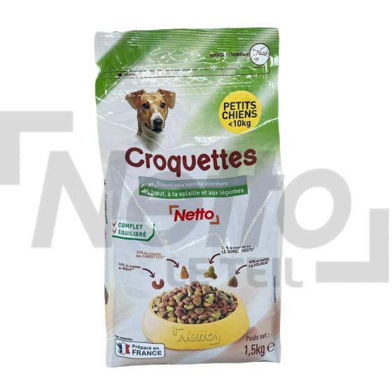 Croquettes au boeuf/volaille et légumes pour petit chien 1,5kg - NETTO