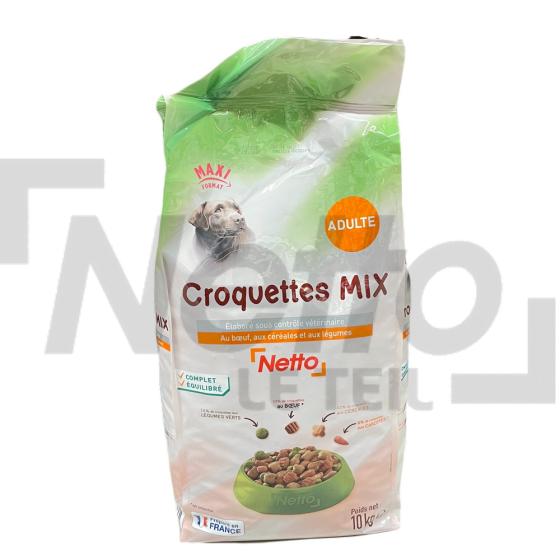 Croquettes mix au boeuf/céréales et légumes pour chien adulte 10kg - NETTO