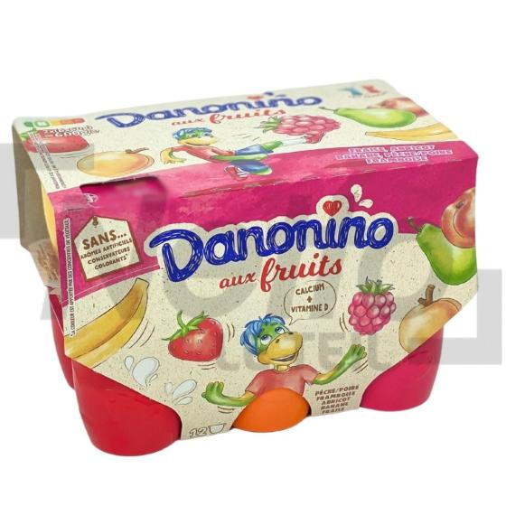 DANONINO Fromage blanc aromatisés aux fruits multi-saveurs 12x50g - DANONINO