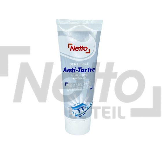 Dentifrice anti-tartre au fluor et sel minéraux 75ml - NETTO