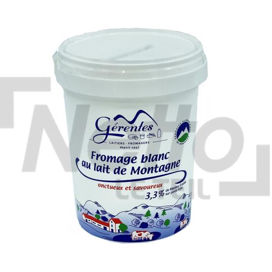 Fromage blanc au lait de Montagne 3.3%MG 500g - GÉRENTES