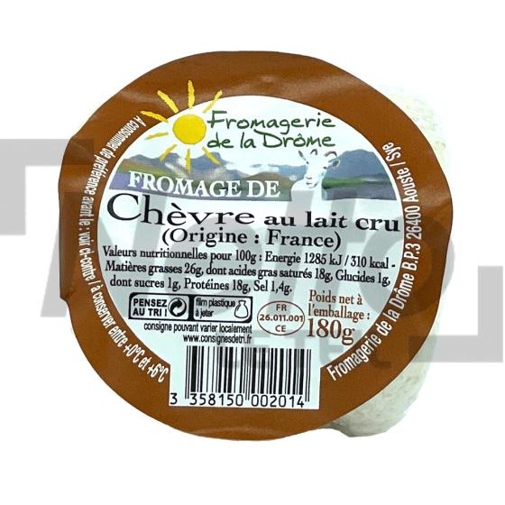 Fromage de chèvre sec drômois rouleau de 3 180g - FROMAGERIE DE LA DROME