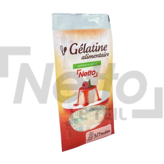 Gélatine alimentaire x5/7 feuilles 12g - NETTO