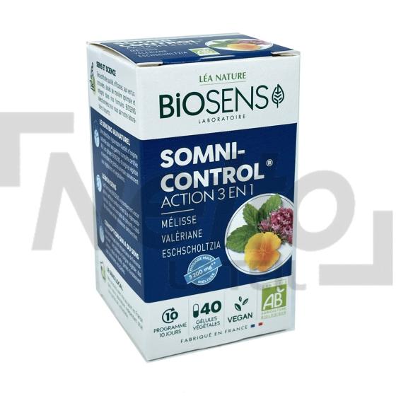 Gélules végétales somni-control Bio x40 20g - BIOSENS/LEA NATURE