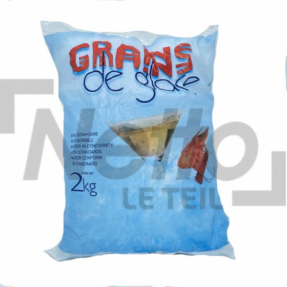 Glace pilée alimentaire 2kg - GRAINS DE GLACE
