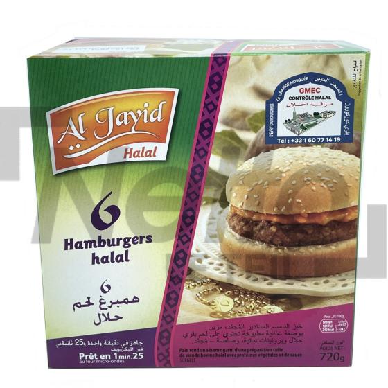 Hamburgers Halal x6 720g - AL JAYID