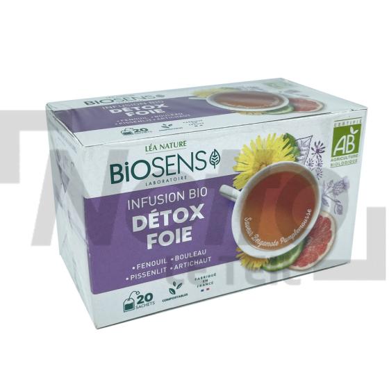 Infusion Bio détox foie saveurs bergamote pamplemousse x20 sachets 30g - BIOSENS
