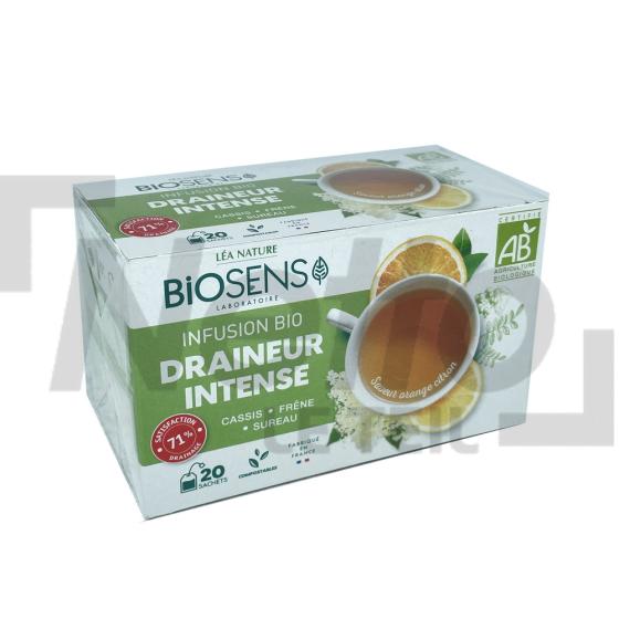 Infusion Bio draineur intense saveur orange/citron x20 sachets 30g - BIOSENS