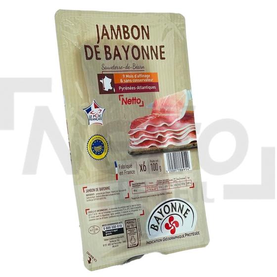 Jambon de Bayonne IGP 6 tranches 100g - NETTO