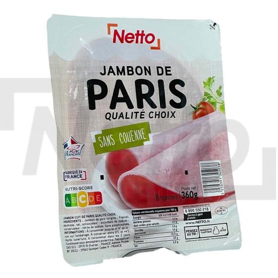Jambon de Paris sans couenne 8 tranches 360g - NETTO