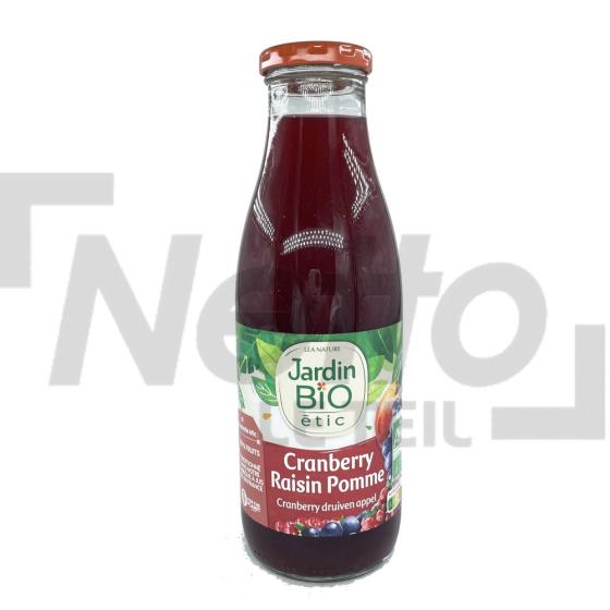 Jus de cranberry au raisin et à la pomme Bio 75cl - JARDIN BIO
