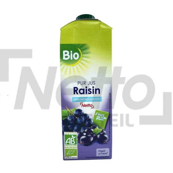 Jus de raisin Bio sans sucres ajoutés 75cl - NETTO