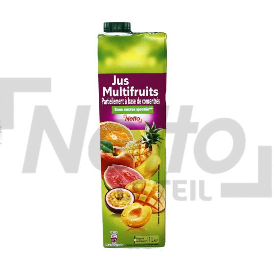 Jus multifruits partiellement à base de concentrés sans sucres ajoutés 1L - NETTO
