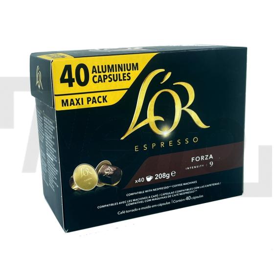 L'OR espresso forza intensité 9 maxi pack x40 capsules 208g - L'OR