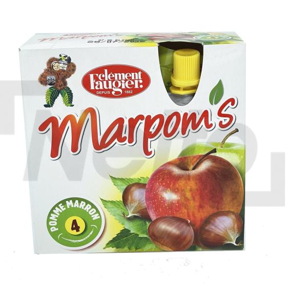 Marpom'S en gourdes compote saveur pomme/marron x4 340g - CLÉMENT FAUGIER