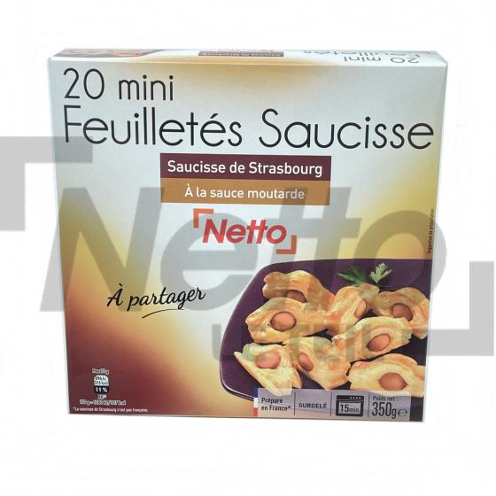 Mini feuilletés saucisse de Strabourg à la sauce de moutarde x20 350g - NETTO
