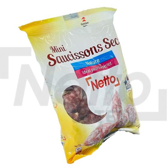 Mini saucissons secs nature 200g -  NETTO