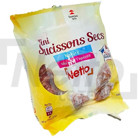 Mini saucissons secs nature 75g - NETTO