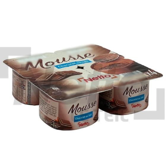 Mousse chocolat au lait 4x60g - NETTO