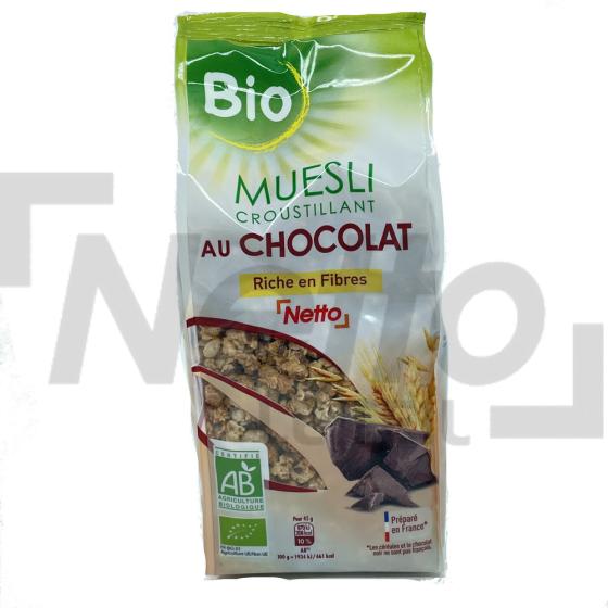 Muesli Bio croustillant au chocolat noir 500g - NETTO