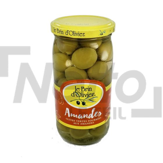 Olives vertes fourrées aux amandes 200g - LE BRIN D'OLIVIER