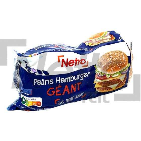 Pains hamburger géant x4 330g - NETTO