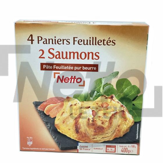Paniers feuilletés aux 2 saumons x4 400g - NETTO