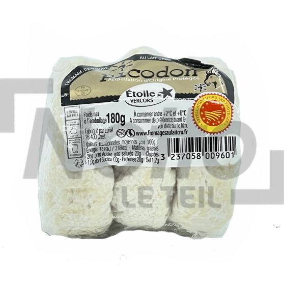 Picodon fromage de chèvre au lait cru AOP x3 180g - ETOILE DU VERCORS