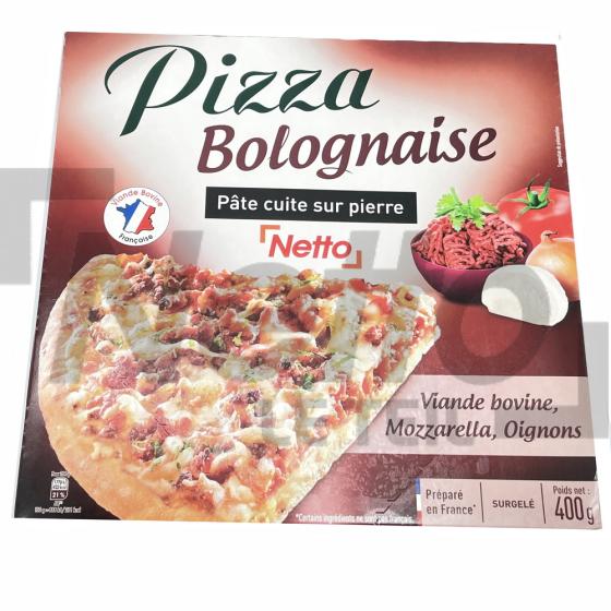 Pizza Bolognaise pâte cuite sur pierre 400g - NETTO