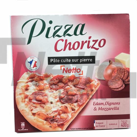 Pizza chorizo pâte cuite sur pierre 400g - NETTO
