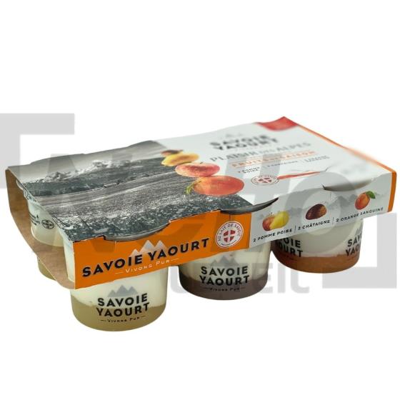 Plaisir des Alpes yaourt sucré sur lit de fruits de saison 6x125 g - SAVOIE YAOURT