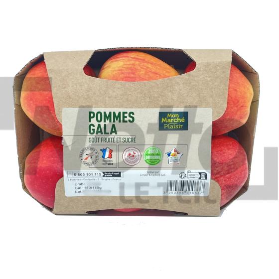 Pommes Gala en barquette de 6 fruits