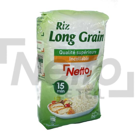 Riz long grain étuvé 15mn incollable 1kg - NETTO