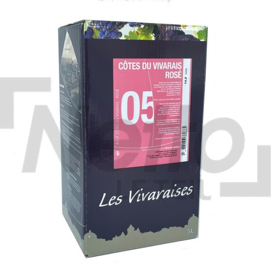 Rosé des côtes du Vivarais Numéro 05 14,5% vol 5L - LES VIVARAISES